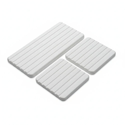 Lot de 3 Plateaux d'Évier en Diatomite 1