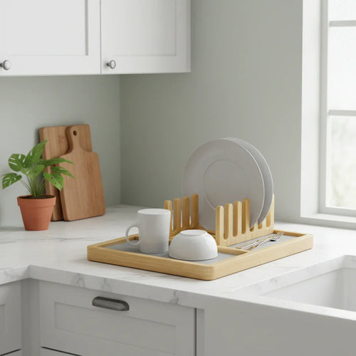 Égouttoir Vaisselle En Bambou Et Diatomite 2