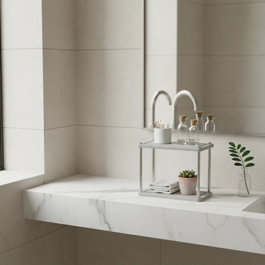 Organisateur De Salle De Bain Diatomite Gris 2