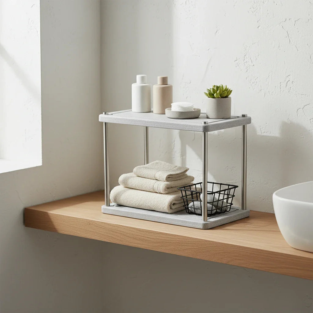 Organisateur De Salle De Bain Diatomite Gris 5