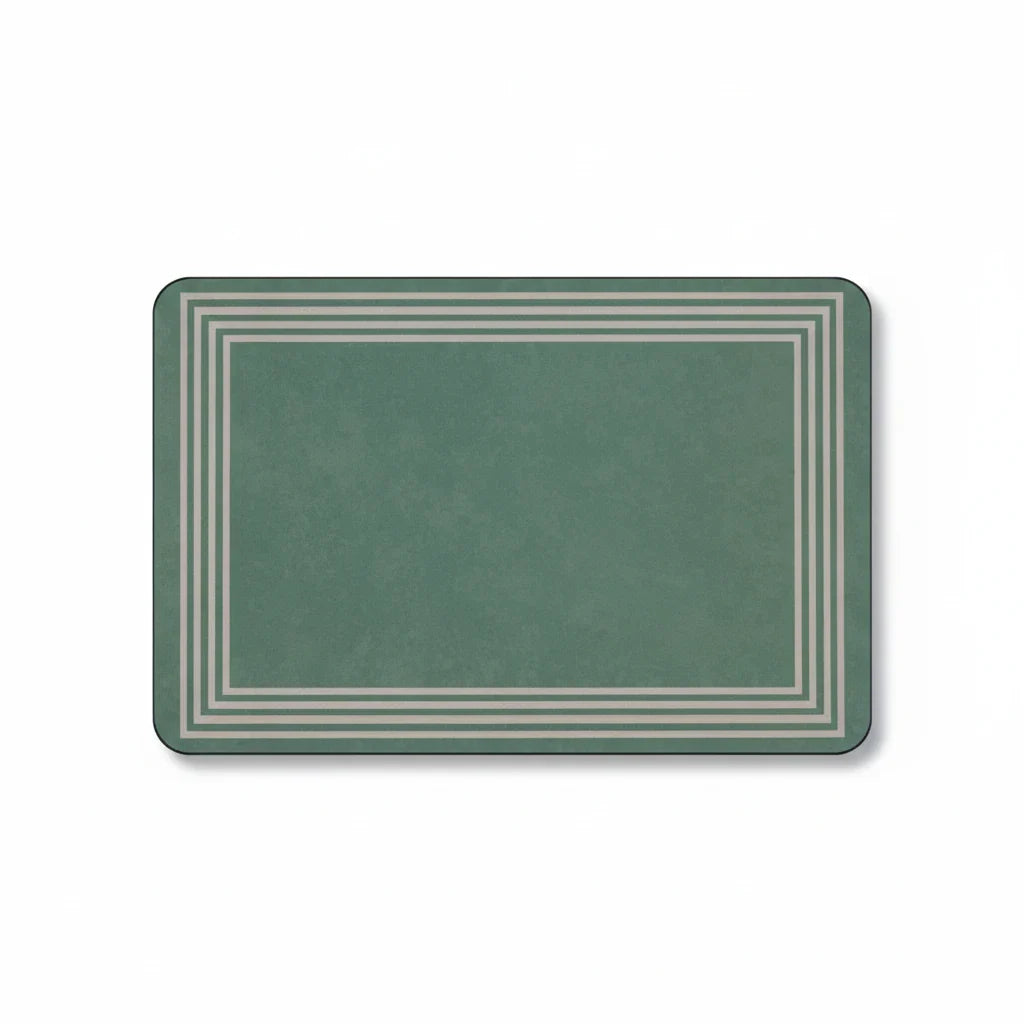 Tapis De Bain Vert Foncé 5