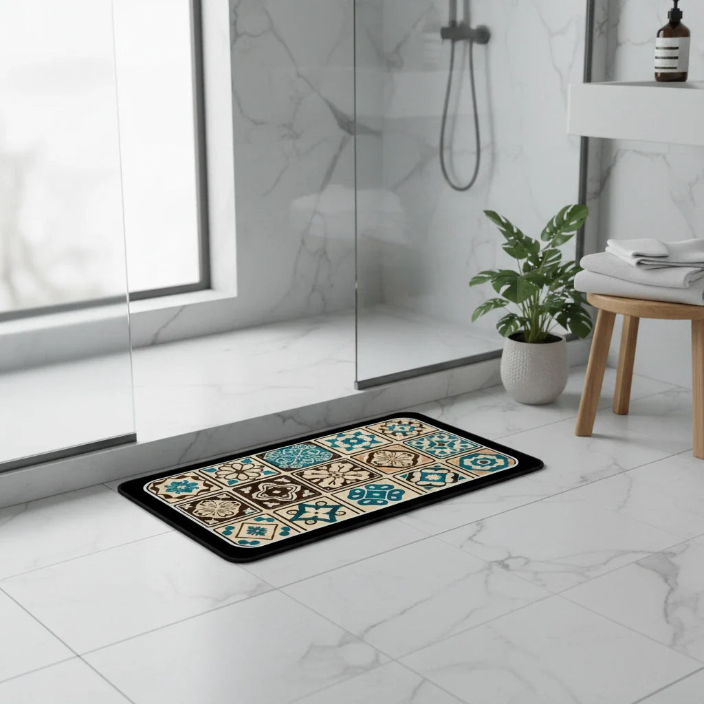 Tapis De Bain Carreaux De Ciment 7