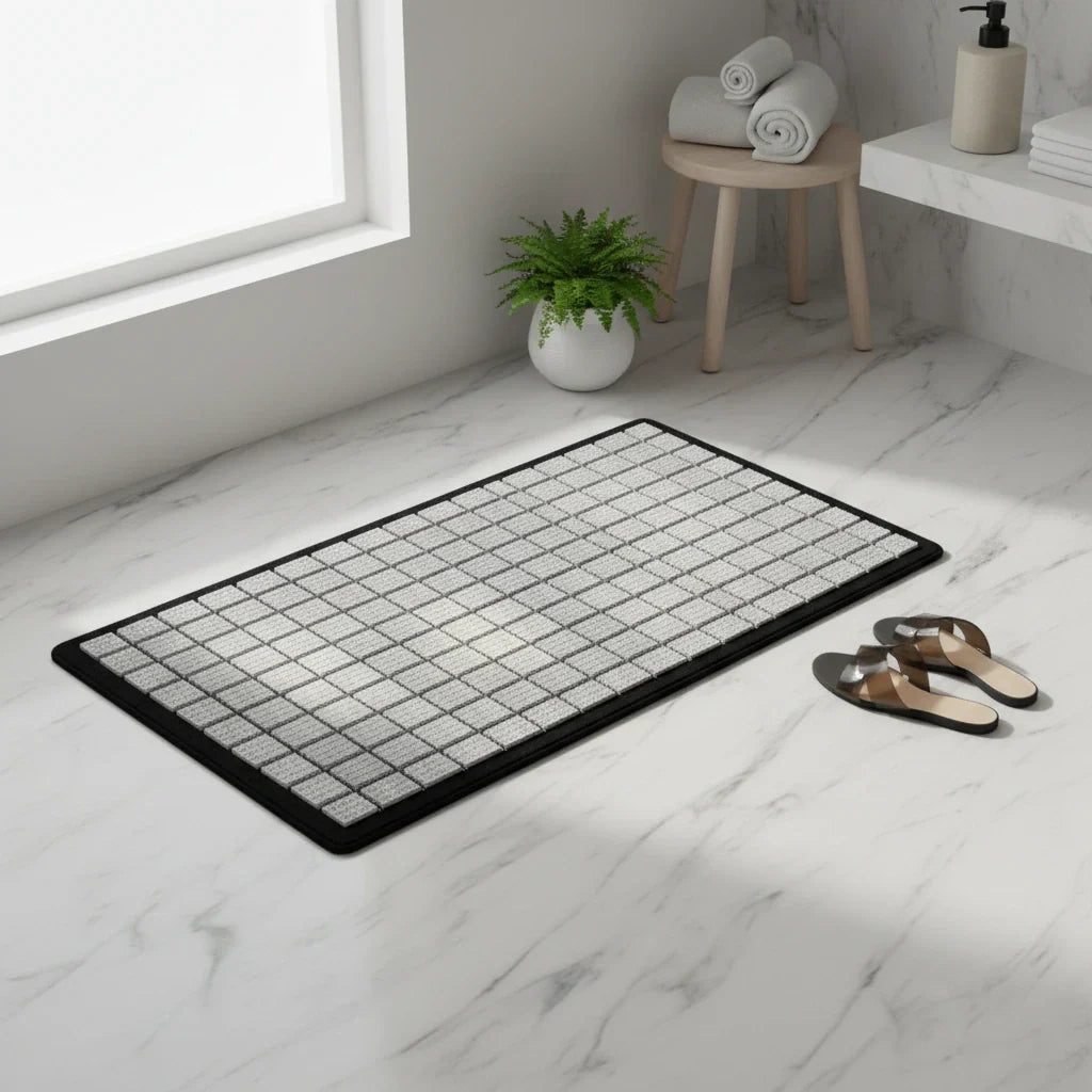 Tapis De Bain Carreaux 8